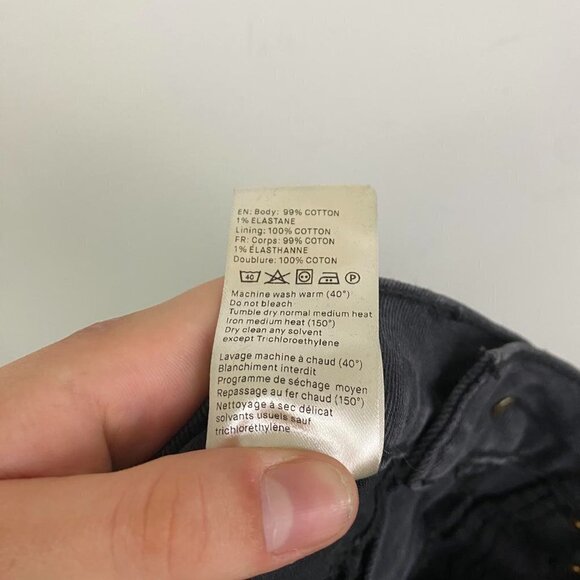 NANUSHKA black Bermuda denim shorts - Picture 6 of 7